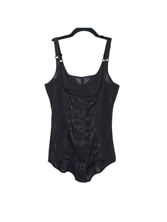 Franato Other - FRANATO Bodysuit Shapewear Women 2XL Black Mesh Floral Front Zip Corselette Faja